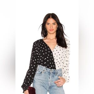 Sanctuary Polka dot blouse Size Small